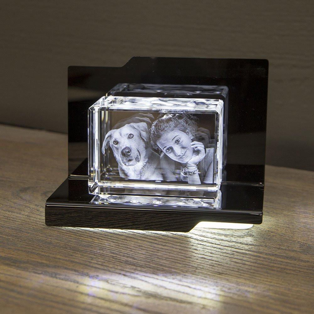 Eigen foto in 3D Glasblok - Horizontaal-My Cartoon