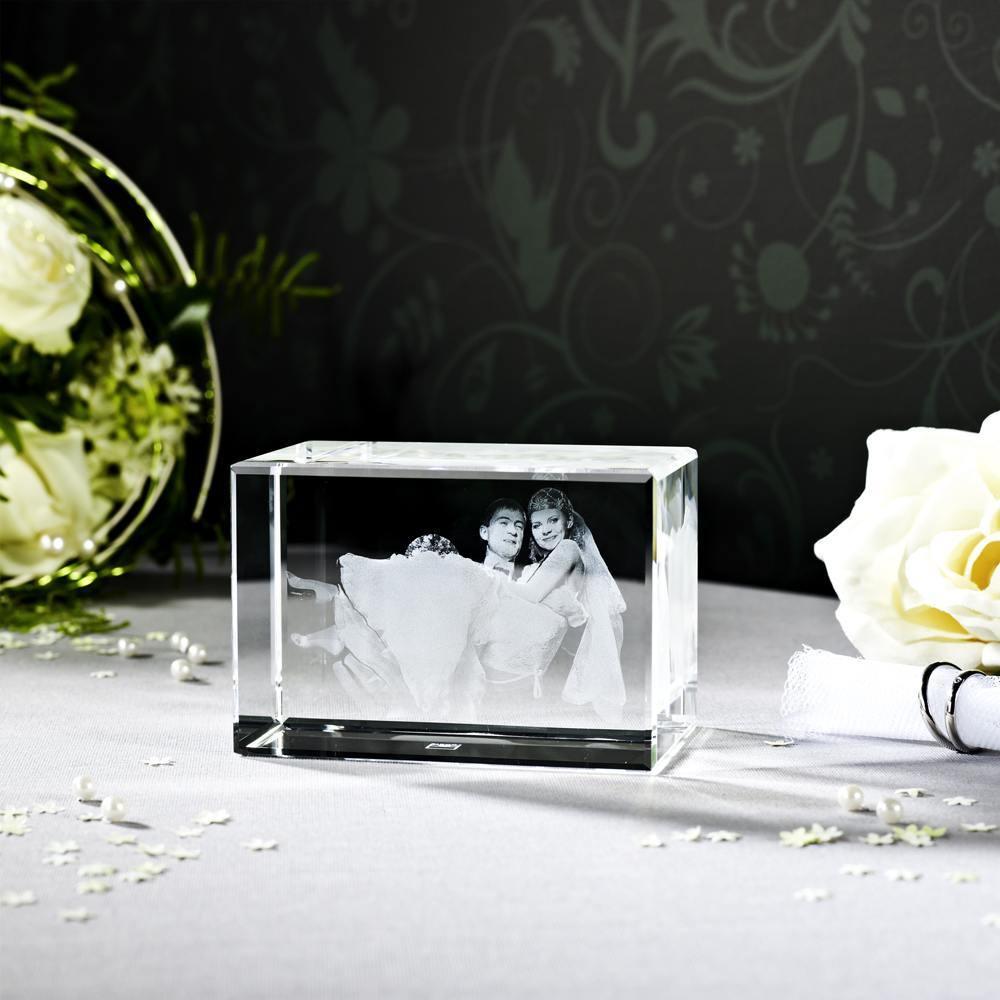 Eigen foto in 3D Glasblok - Horizontaal-My Cartoon