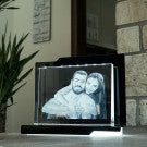 Own photo in 3D Glass block - Portrait